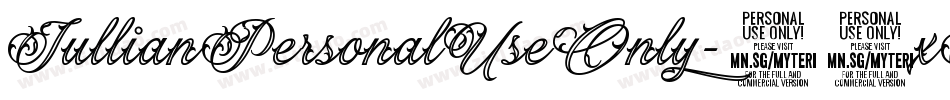 JullianPersonalUseOnly-09xX字体转换