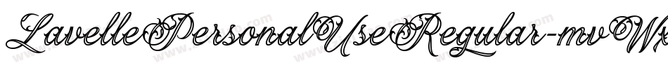 LavellePersonalUseRegular-mvWx字体转换