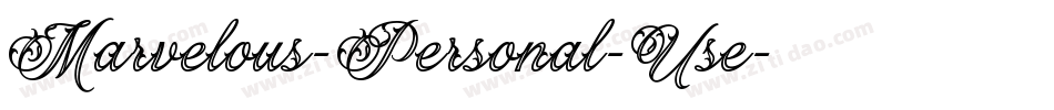 Marvelous-Personal-Use字体转换