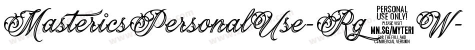 MastericsPersonalUse-Rg4W字体转换