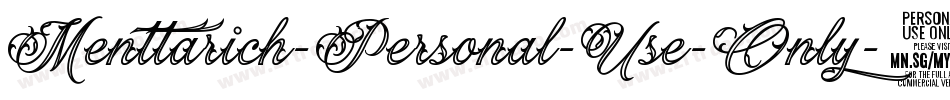 Menttarich-Personal-Use-Only-2字体转换