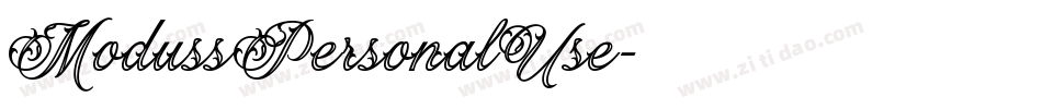 ModussPersonalUse字体转换