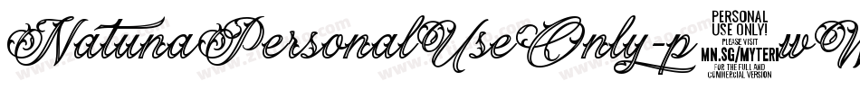 NatunaPersonalUseOnly-p7wWD字体转换