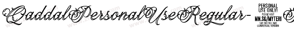QaddalPersonalUseRegular-4J34字体转换