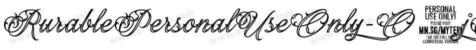 RurablePersonalUseOnly-O9jA字体转换
