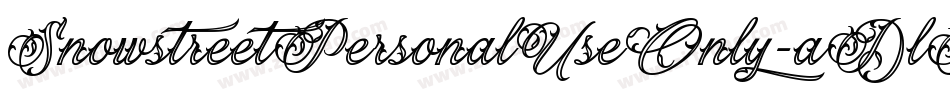 SnowstreetPersonalUseOnly-aDlK字体转换 SnowstreetPersonalUseOnly-aDlK字体转换