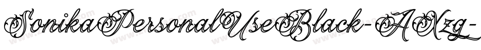 SonikaPersonalUseBlack-AXzg字体转换