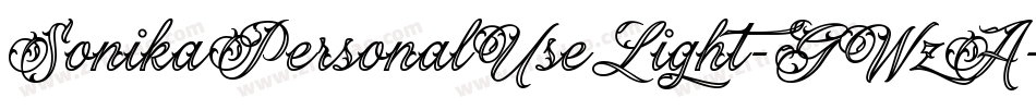 SonikaPersonalUseLight-GWzA字体转换