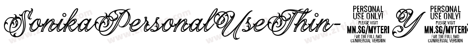 SonikaPersonalUseThin-5Y4v字体转换
