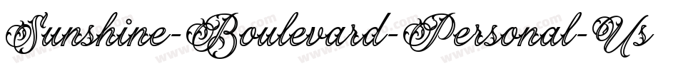 Sunshine-Boulevard-Personal-Use字体转换