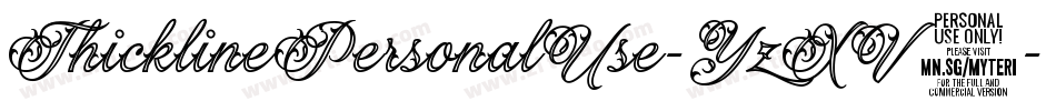 ThicklinePersonalUse-YzXV8字体转换