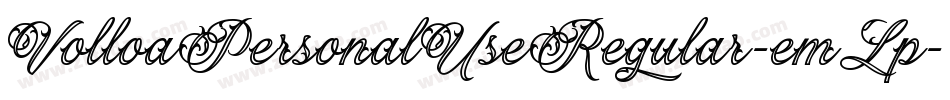 VolloaPersonalUseRegular-emLp字体转换