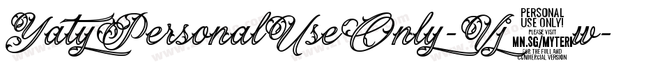 YatyPersonalUseOnly-Vj7w字体转换