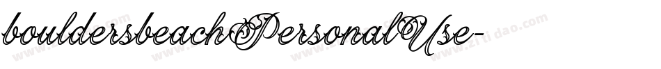bouldersbeachPersonalUse字体转换