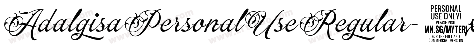 AdalgisaPersonalUseRegular-2xE8字体转换