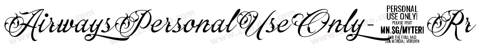 AirwaysPersonalUseOnly-5Rr8字体转换