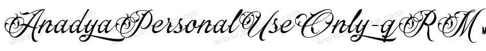 AnadyaPersonalUseOnly-qRM0字体转换