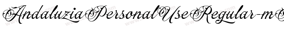 AndaluziaPersonalUseRegular-mMGm字体转换 AndaluziaPersonalUseRegular-mMGm字体转换