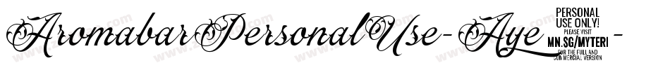 AromabarPersonalUse-Aye6字体转换