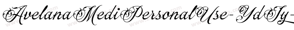 AvelanaMediPersonalUse-YdJy字体转换