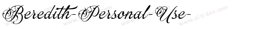 Beredith-Personal-Use字体转换