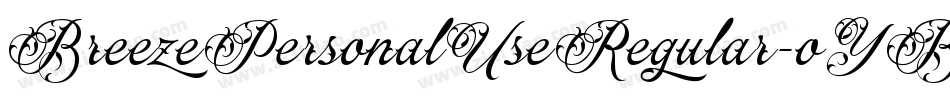 BreezePersonalUseRegular-oYBz字体转换