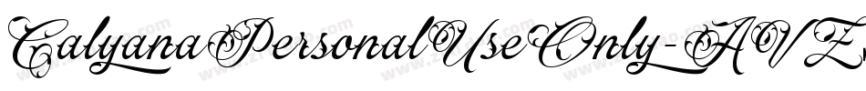 CalyanaPersonalUseOnly-AVZ7字体转换