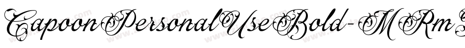 CapoonPersonalUseBold-MRmY字体转换