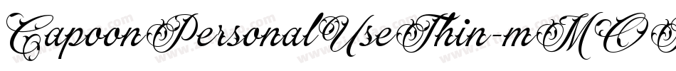 CapoonPersonalUseThin-mMOP字体转换
