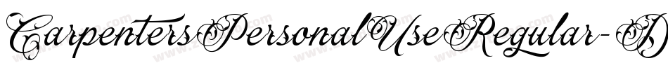 CarpentersPersonalUseRegular-DOLwR字体转换