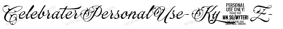 CelebraterPersonalUse-Ky0Z字体转换