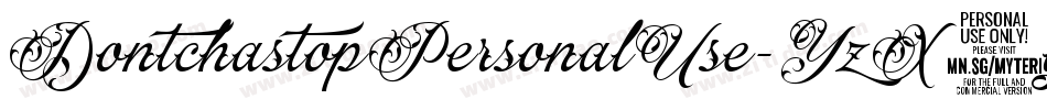 DontchastopPersonalUse-YzX0y字体转换