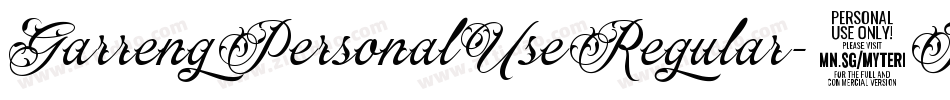 GarrengPersonalUseRegular-0JDd字体转换 GarrengPersonalUseRegular-0JDd字体转换