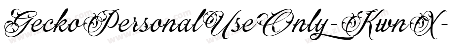 GeckoPersonalUseOnly-KwnX字体转换 GeckoPersonalUseOnly-KwnX字体转换