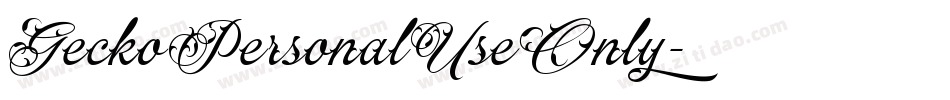 GeckoPersonalUseOnly字体转换