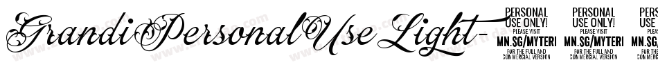 GrandiPersonalUseLight-4164字体转换 GrandiPersonalUseLight-4164字体转换