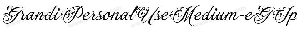 GrandiPersonalUseMedium-eGJp字体转换 GrandiPersonalUseMedium-eGJp字体转换