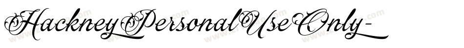 HackneyPersonalUseOnly字体转换