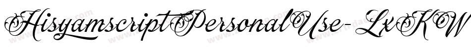 HisyamscriptPersonalUse-LxKW字体转换
