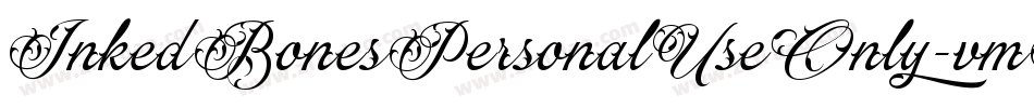 InkedBonesPersonalUseOnly-vmALO字体转换