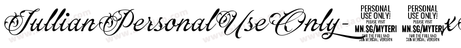 JullianPersonalUseOnly-09xX字体转换
