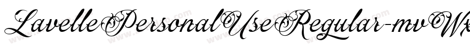 LavellePersonalUseRegular-mvWx字体转换