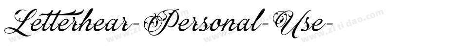 Letterhear-Personal-Use字体转换
