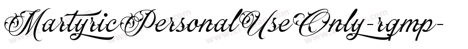 MartyricPersonalUseOnly-rqmp字体转换