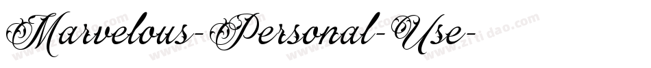 Marvelous-Personal-Use字体转换