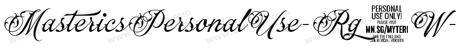 MastericsPersonalUse-Rg4W字体转换