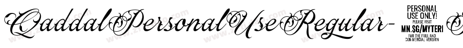 QaddalPersonalUseRegular-4J34字体转换