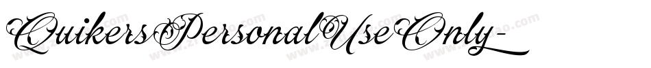 QuikersPersonalUseOnly字体转换