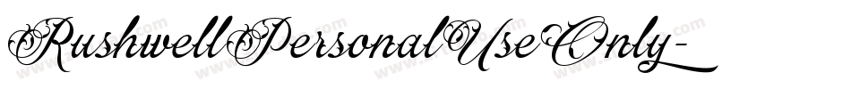 RushwellPersonalUseOnly字体转换