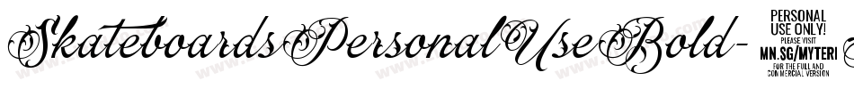 SkateboardsPersonalUseBold-1GaK0字体转换